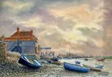 Wells Quay by Michael Bensley, oil on board, offered Mar 2023