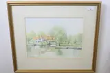 Pulls Ferry, Norwich by Tim Ball, watercolour, sold Mar 2023