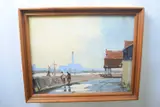 Great Yarmouth from Southtown by Clifford John, oil on board, offered Mar 2023