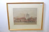 Keelboat at Lincoln by Walter Dexter, watercolour and pencil, sold Mar 2023