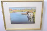 On the Bure at Coltishall by Charles Hannaford Junior, watercolour, sold Mar 2023