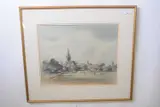 Norwich Cathedral by Arthur E. Davies, watercolour and ink, sold Mar 2023