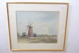 Wicklewood Mill, Norfolk by Arthur E. Davies, watercolour and ink, sold Mar 2023
