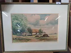 Parkmore Co Antrim by Rowland Henry Hill, 1937, watercolour, sold Mar 2023