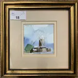 A group of three watercolours: boats at rest by Jim Spencer, watercolor, sold Mar 2023