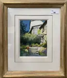 Patio Bamatuelle by Jeremy Barlow, watercolour and pencil, sold Mar 2023