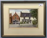 Street scene by George Sear, watercolour, sold Mar 2023