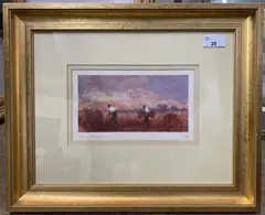 Harvesters by John Bond, lithograph, sold Mar 2023