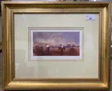 Harvesters by John Bond, lithograph, sold Mar 2023