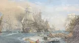 Coloured Print of Trafalgar by William Lionel Wyllie, print (other), sold Mar 2023