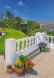 The Artist's Back Garden by Jan Merrick Horn, 2022, Oil on wooden panel, offered Mar 2023