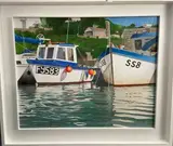 Newquay Harbour, FY583 by Jan Merrick Horn, 2021, Oil on wooden panel, offered Mar 2023