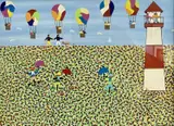 Field of Flowers by Gordon Barker, acrylic on paper, sold Mar 2023