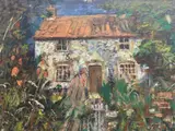 Untitled by Martin Walton, mixed media on board, sold Mar 2023