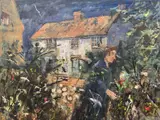 Untitled by Martin Walton, mixed media on board, sold Mar 2023
