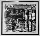 Tonlé Sap Scene by Sasha Constable, print, sold Mar 2023