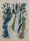 Alpine Landscape by André Masson, pencil, sold Mar 2023