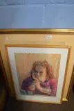 Problems and Hilary, pastels, framed and glazed (2) by Robert Wilson, oil, sold Feb 2023