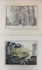 Plus one other - an by Adrian Bury, 1937, watercolour, sold Feb 2023