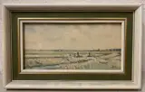 The marshes near Acle, Norfolk by Jason Partner, watercolour, sold Feb 2023