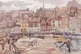 Whitby by Ralph Hartley, watercolour, offered Feb 2023