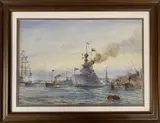The Prince's ship H.M.S by William G. Whittington, watercolour, sold Feb 2023