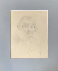 Portrait of a lady by Reginald Grenville Eves, 1934, pencil on paper, sold Feb 2023