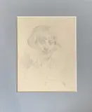 Portrait of a lady by Reginald Grenville Eves, 1934, pencil on paper, sold Feb 2023