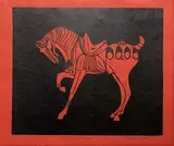 ang Horse by Nicholas Barnham, linocut, offered Feb 2023