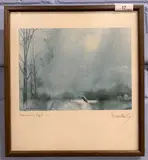 Morning Vigil by Hugh Brandon Cox, pencil, sold Feb 2023