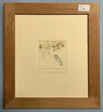 Humming Birds by Anna Pugh, etching, sold Feb 2023