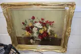 Still life study of flowers by Vernon Ward, oil on canvas, sold Jan 2023