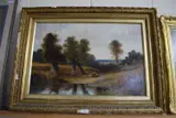 Staffage in a landscape by L. Barry, oil on canvas, sold Jan 2023