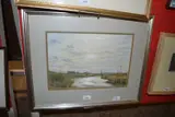 After Rain, Cley by Margaret Glass, 1979, pastel, sold Jan 2023