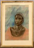 Rafiki by Robert Elwood Wilson, pastel, offered Jan 2023