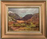 Towards Great Dodd & Helvellyn, Cumbria by Derek Wiles, oil on board, sold Jan 2023