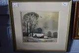 mid winter-Norfolk by Hugh Brandon Cox, watercolour, sold Jan 2023
