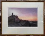 Into The Sunset-Salthouse by Martin Sexton, pencil, sold Jan 2023