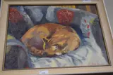 Study of a sleeping cat by Vera Spencer, sculpture, sold Jan 2023