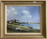 The Boat House, Blakeney by Macfarlane Widicupp, oil on board, sold Jan 2023