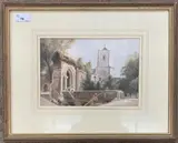 Waltham Abbey by Herbert George, watercolour, sold Jan 2023