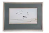 A parcel of oystercatchers by Jason Partner, watercolour, sold Jan 2023