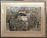 Pelham Crescent S.W.3 by Rupert Shephard, ink and watercolour, sold Jan 2023