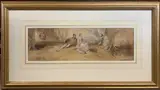 At rest in a woodland setting by George Cattermole, watercolour and graphite, sold Jan 2023