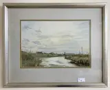After Rain, Cley by Margaret Glass, 1979, pastel, sold Jan 2023