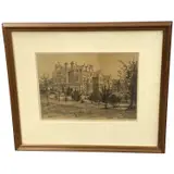 Gresham's School, Holt by Gertrude Ellen Hayes, etching, sold Jan 2023