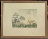 Bonsai Beach by Anna Pugh, etching, sold Jan 2023