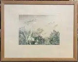 Dragonfly by Anna Pugh, etching, sold Jan 2023