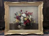 Still life study of flowers by Vernon de Beauvoir, oil on canvas, offered Dec 2022