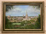 Norwich Vista by David Baxter, oil on board, offered Dec 2022
